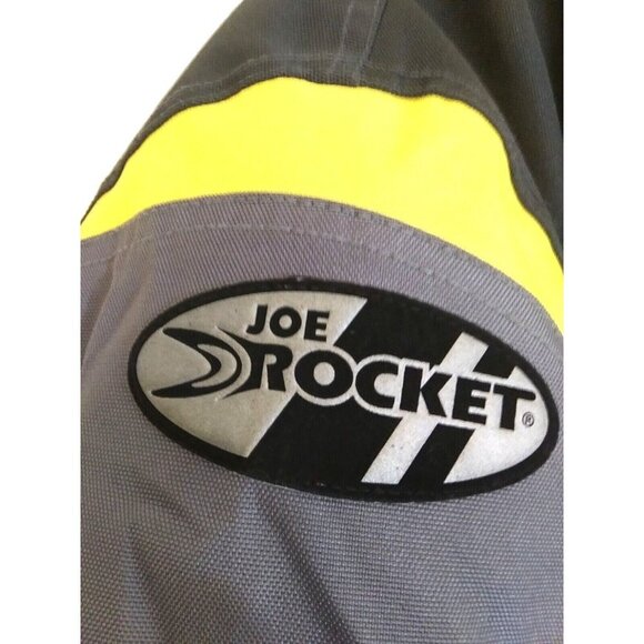 Joe Rocket Motorcycle Ski Racing Jacket Size Large Gray Black Yellow New No Tag - Picture 6 of 8